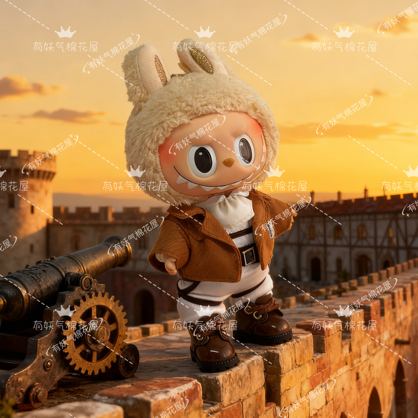 一代二代三代拉布布衣服labubu娃衣17cm进击的巨人三笠艾伦利威尔 - 图1