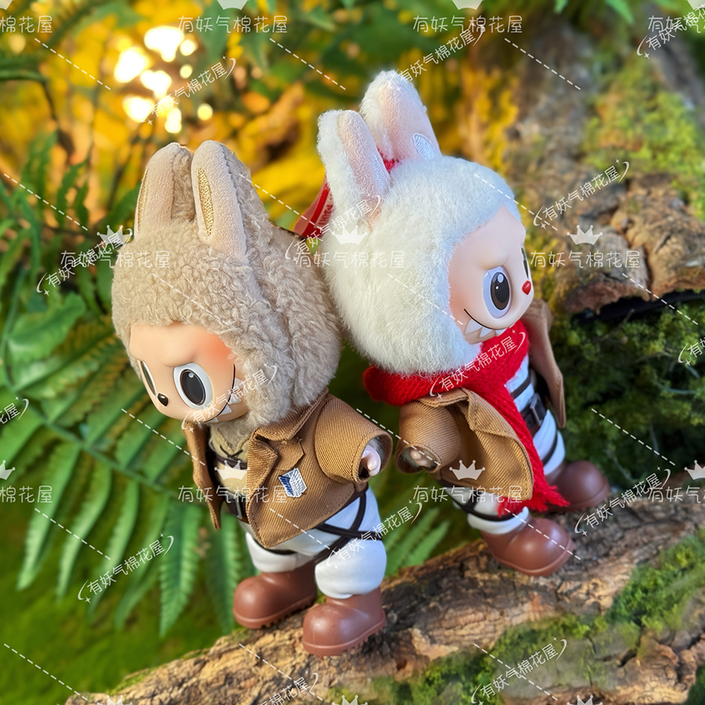 一代二代三代拉布布衣服labubu娃衣17cm进击的巨人三笠艾伦利威尔 - 图3