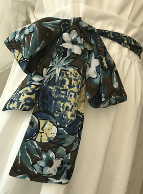 浓郁色彩水果花卉印花女士腰带