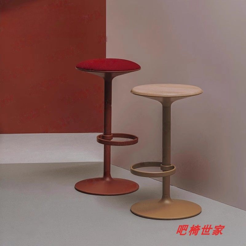 创意ins吧台椅不锈钢吧台椅吧台升降椅子设计师岛台椅子升降吧椅