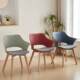 Plastic Nordic Solid Wood Armchair Dining Chair