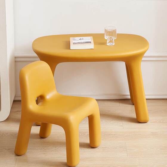 Children's study table and chair table small bench