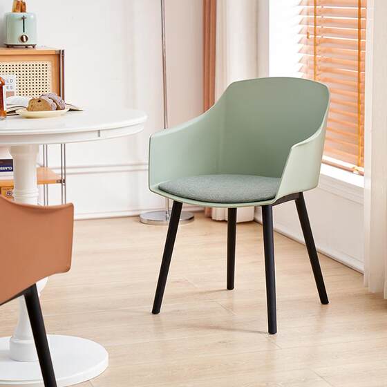 Plastic Nordic Dining Chair Backrest Stool