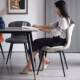 Home modern minimalist restaurant dining chair cafe iron art
