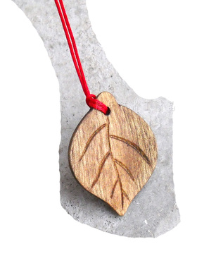 印度小叶紫檀木吊坠挂件树叶形