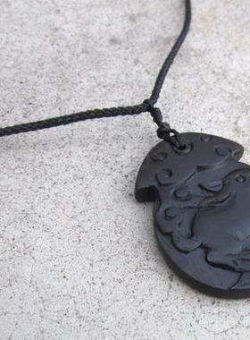 真黑檀木12生肖挂件生肖鼠兔