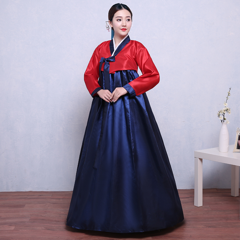 韩服传统表演服装女装新款朝鲜族个性古装韩国改良裙子女团舞蹈服-图1