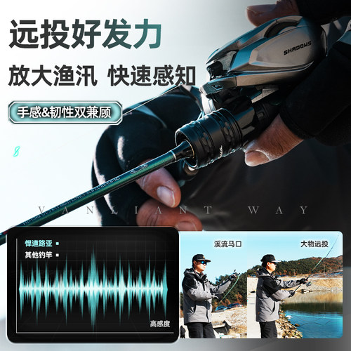 哈斯达悍道路亚竿直柄枪柄泛用远投竿UL/ML/M快调枪柄直柄碳素竿 - 图0