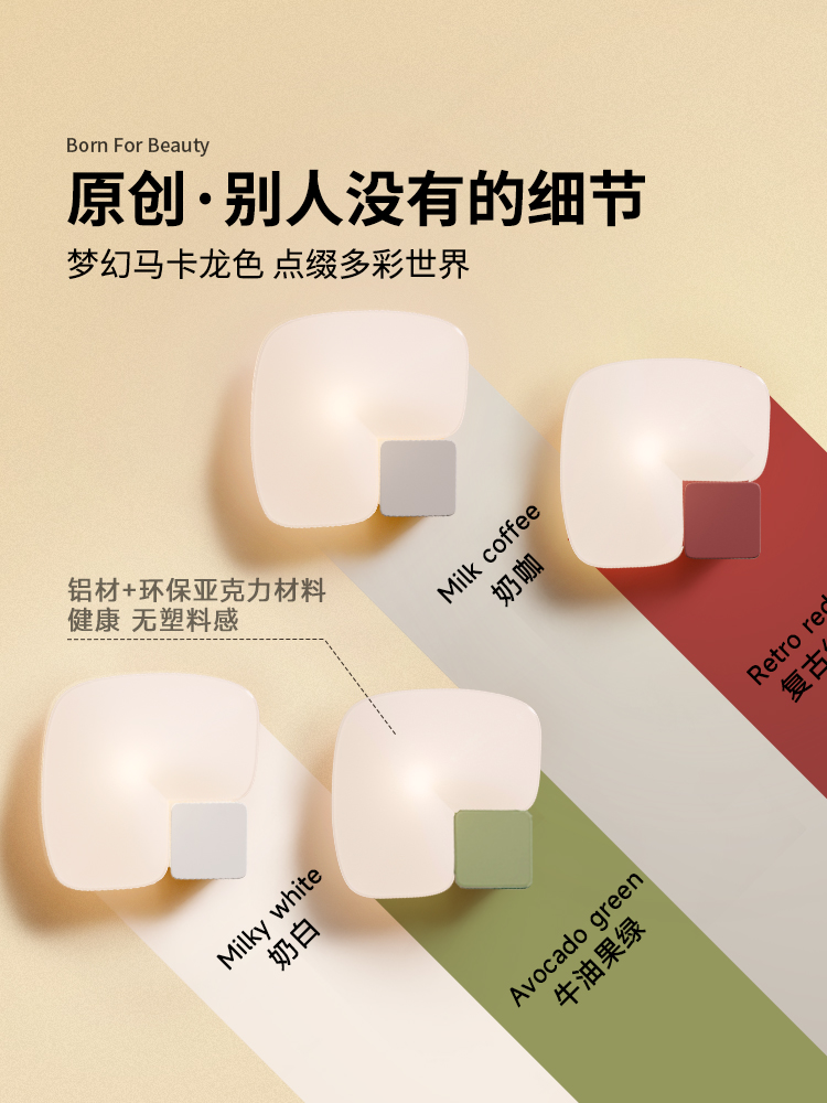 奥朵现代简约壁灯床头灯卧室墙灯新款楼梯灯具客厅电视背景墙壁灯-图0