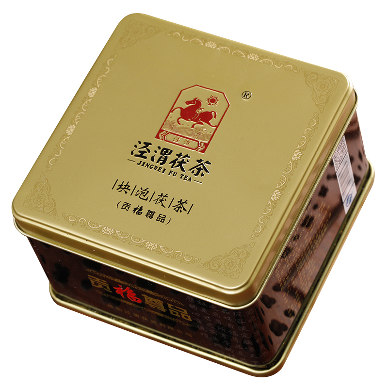 泾渭茯茶黑茶茯砖陕西正宗金花伏茶砖泾阳茯砖茶贡福尊品 280g-图3