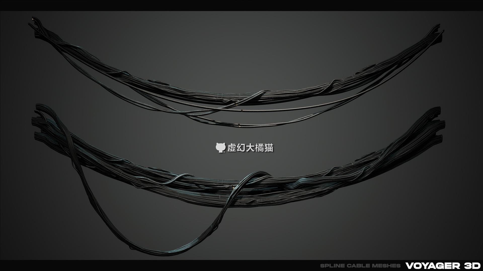 UE4虚幻5 Spline Cable Kit 模块化电缆样条线蓝图 电力高压线缆 - 图0