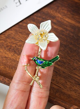 复古中国风荷花胸针女时尚优雅莲