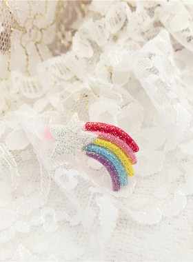 儿童戒指女童饰品皇冠美人鱼彩虹