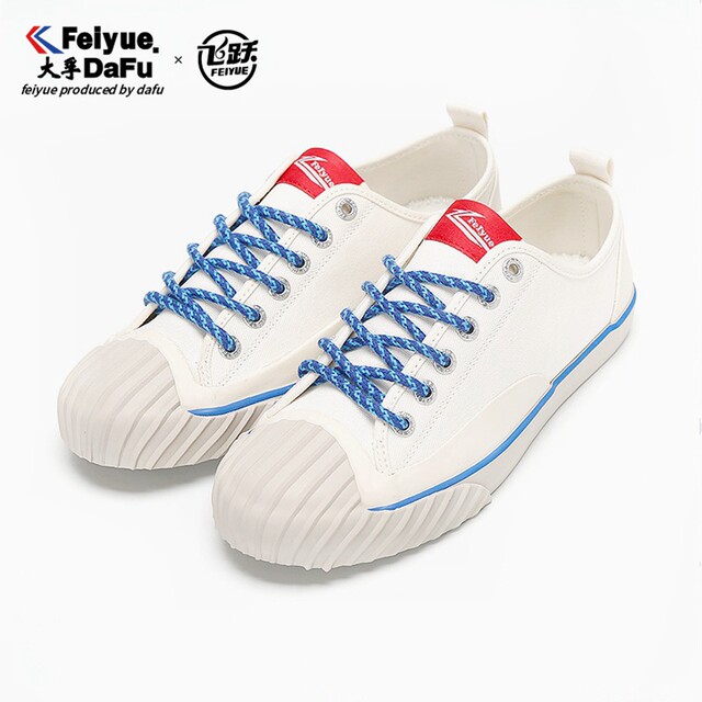 ເກີບຜ້າໃບ Feiyue ເກີບສີຂາວຂອງຜູ້ຊາຍໃນພາກຮຽນ spring ແລະ summer Dafu Feiyue ເກີບການຝຶກອົບຮົມສົມບັດສິນຂອງແມ່ຍິງສະບັບພາສາເກົາຫຼີ retro shell toe ເກີບບາດເຈັບແລະ