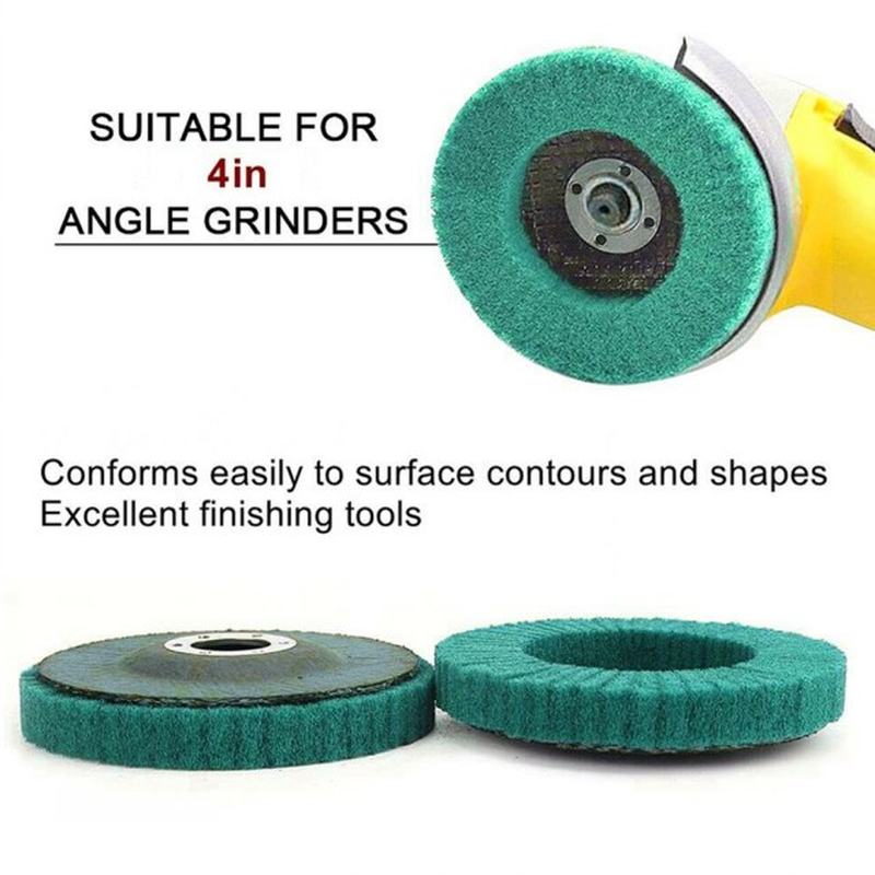 5inch Nylon Fiber Flap Polishing Wheel Non-woven 120grits Gr - 图1