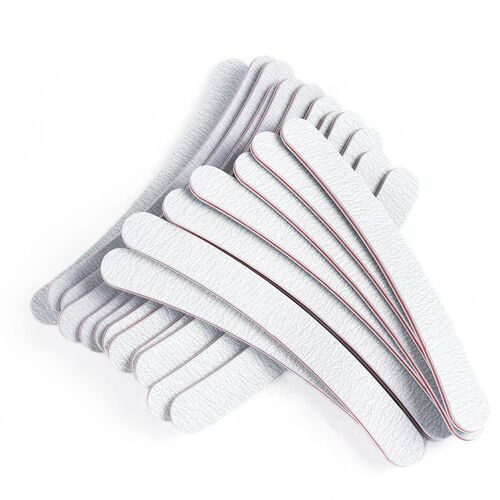 5pcs/Lot Grey Curve Nail Files Buffer Set 100/180 Sanding B - 图3