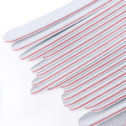 5pcs/Lot Grey Curve Nail Files Buffer Set 100/180 Sanding B - 图2