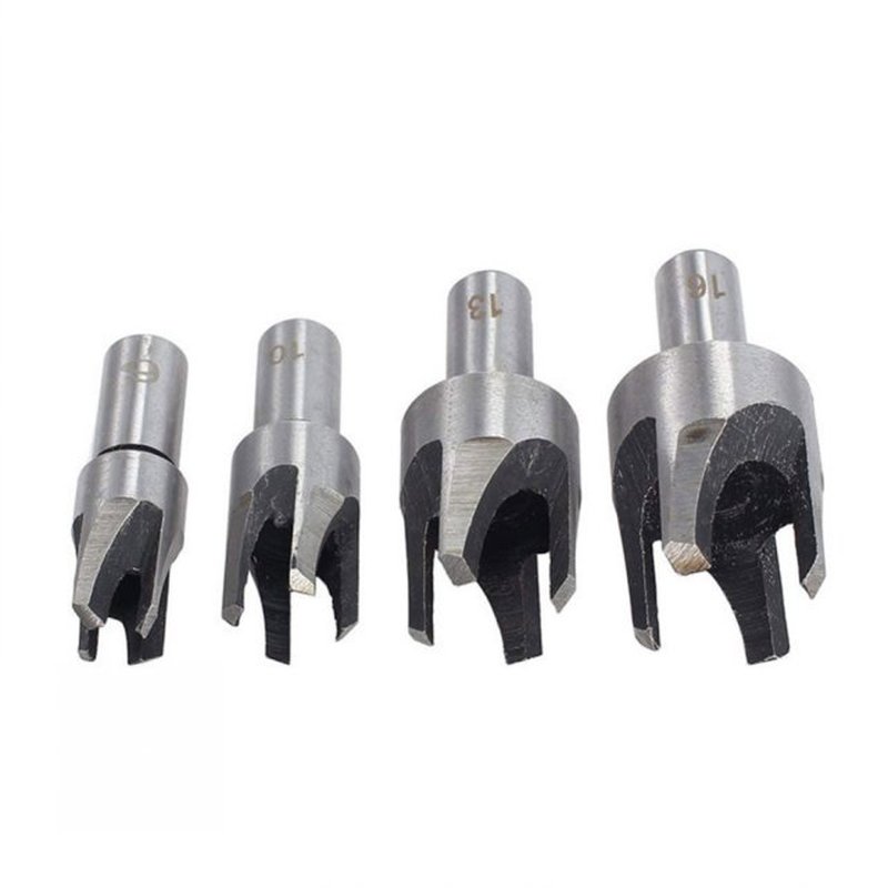 4pcs 8mm Shank Barrel Cork Drill Plug Cutter Drill Bit Bored - 图2