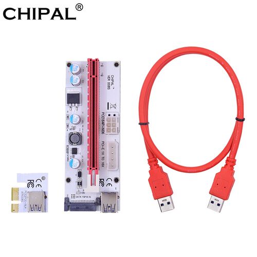 CHIPAL 5pcs VER008S 60cm PCI-E Riser Card 008S PCIe 1x 16x A - 图2