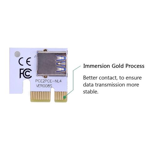 CHIPAL 5pcs VER008S 60cm PCI-E Riser Card 008S PCIe 1x 16x A - 图0