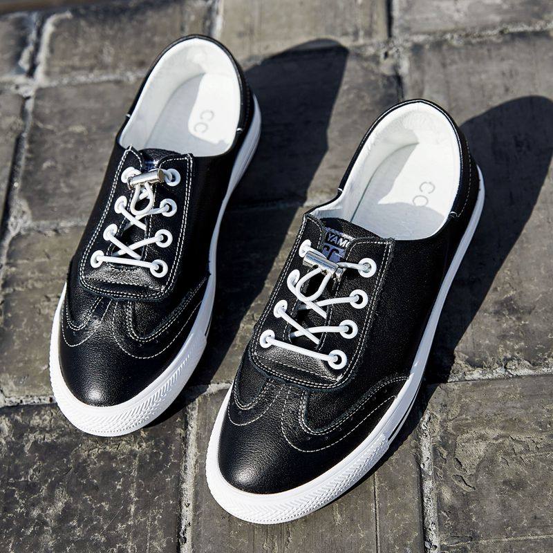 2025春新款ccvv女鞋真皮学生布洛克风格休闲平底小白鞋板鞋单鞋女,淘宝优惠券,粉丝福利购,淘宝优惠卷