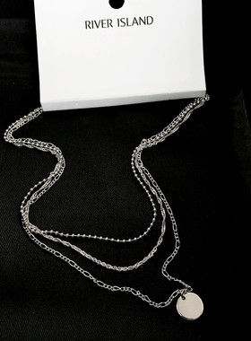 气质时髦三层叠戴锁骨项链