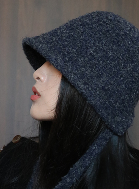 飘带渔夫帽女秋冬显脸小水桶帽