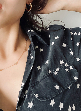 LHWindsor镀金咖啡豆捕梦网项链