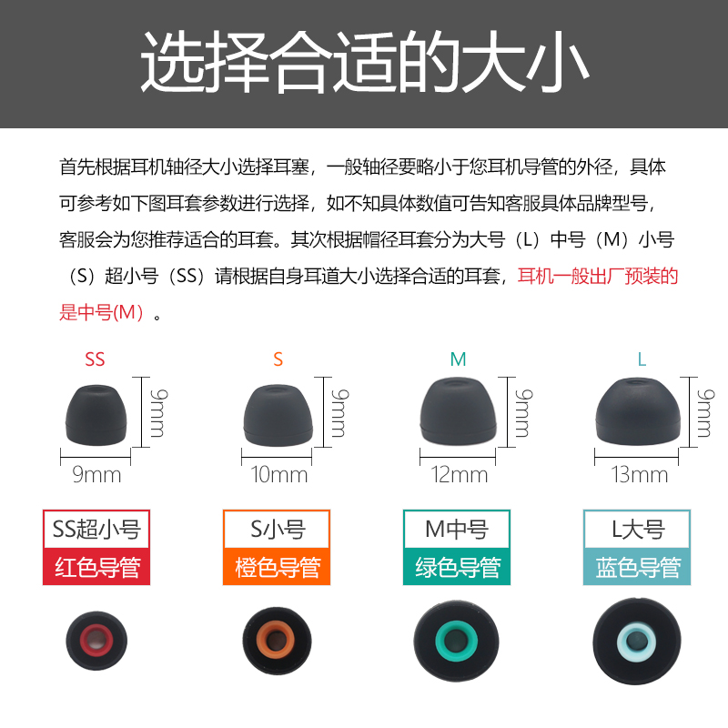 适用于索尼耳机套sony哥套硅胶套哥伦比亚入耳式耳塞套通用耳帽 - 图1