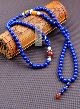 青金石红玛瑙手串佛珠