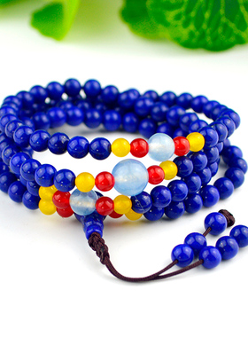 阿富汗纯天然多圈佛珠饰品毛衣链