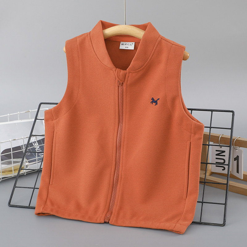 Adult spring and autumn vest, children's parent-child clothing, single layer vest