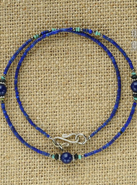 天醉绿松石红玛瑙民族风锁骨链