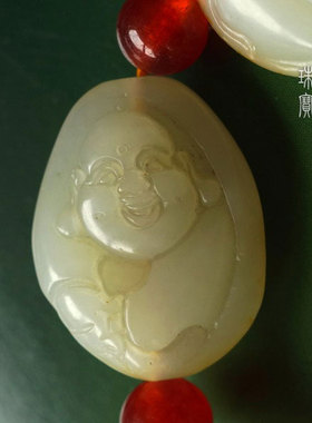 天醉弥勒佛精雕新疆礼品证书手串