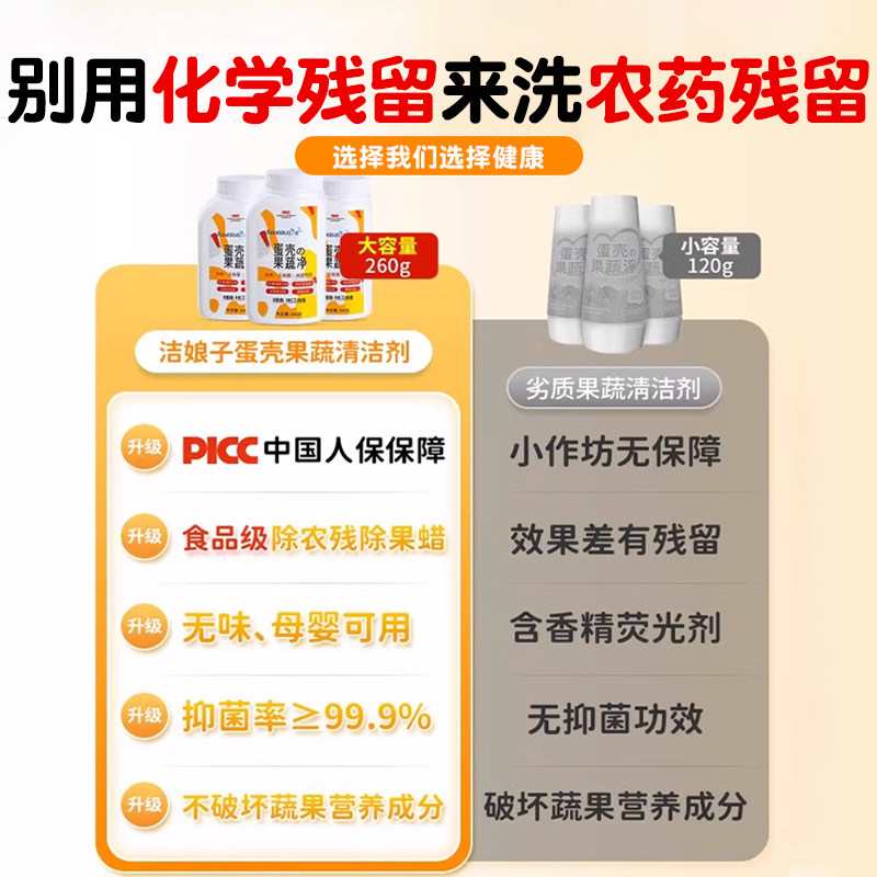 蛋壳果蔬净果蔬清洗剂洗蔬菜水果瓜果去农残专用污渍清洁粉旗舰店,淘宝优惠券,粉丝福利购,淘宝优惠卷