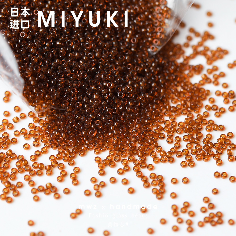 日本进口御幸琥珀色米珠1.5/2/3mm手工DIY串珠手链项链娃衣材料 - 图0