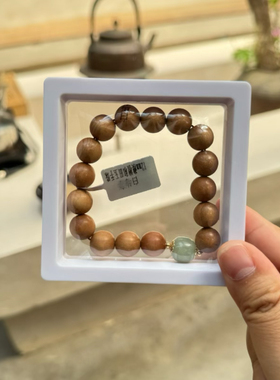 洛阳白马寺手串澳檀和田玉手串12mm澳檀和田玉手串檀木佛珠念珠