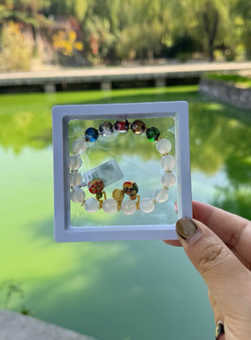 洛阳白马寺手串流通处正品代请白玛瑙五行招财手串香灰琉璃吞金兽