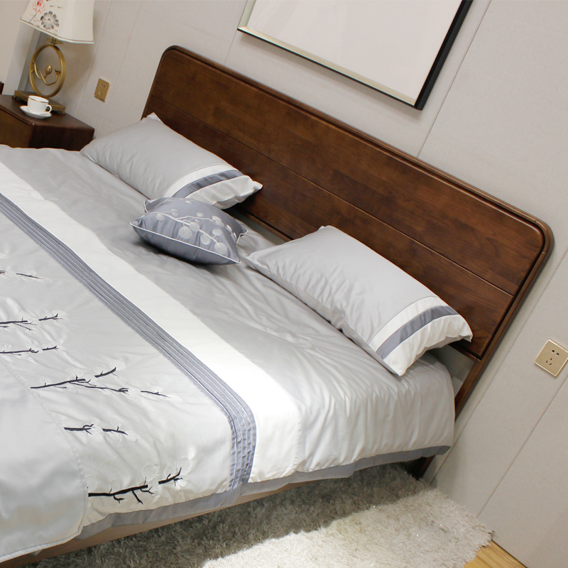 双叶家具实木床儿童床现代简约床实木双人床简易实木床工厂直销床 - 图1
