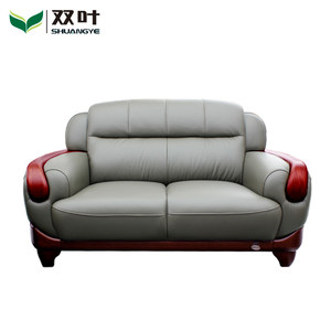 双叶家具 奢华主义中式现代实木大线型客厅家具真皮沙发 头层牛皮