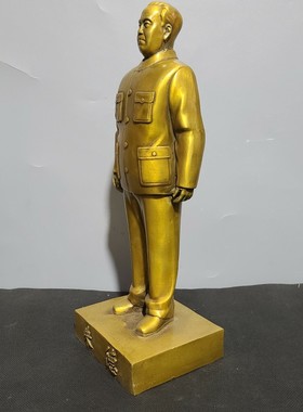 新款纯铜朱德站像开国元帅伟人总司令铜像家居办公室红色纪念摆件