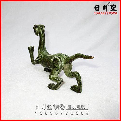 包邮纯黄铜白虎铜老虎仿古青铜四大神兽家居中式客厅桌面摆件 - 图3