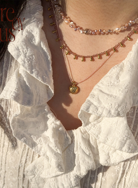 VITREQYOUS【春日系列】浪漫天然淡水暖彩珍珠法式优雅风原创饰品