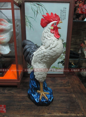 陶瓷鸡手工陶艺大公鸡中国陶瓷艺术大师霍家荣大公鸡名家陶艺