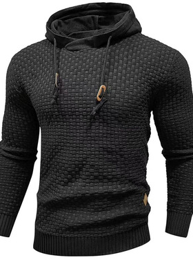 sports and leisure new men's hooded pullover sweater套头毛衣