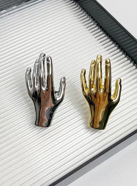 Palm ring, metal texture ring, fashionable index finger ring