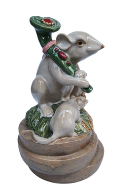 十二生肖老鼠吉祥物印章工艺品