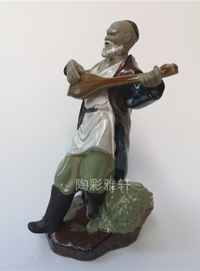 公仔人物送礼装饰柜丰收石湾陶瓷