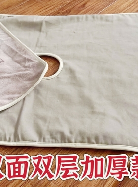 艾灸防火阻燃布脐灸开孔垫加厚双层冬款绒布面碗脐灸玄灸罐10厘米