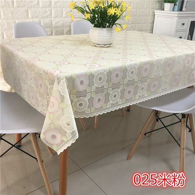 特价小清新PVC防水餐桌台布防油电视柜垫子茶几桌垫塑料免洗桌布-图1